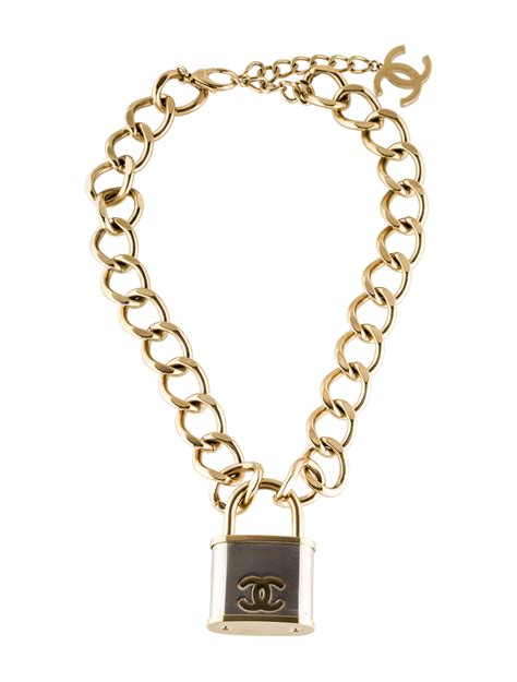 chanel lock necklace|Chanel necklace online shop.